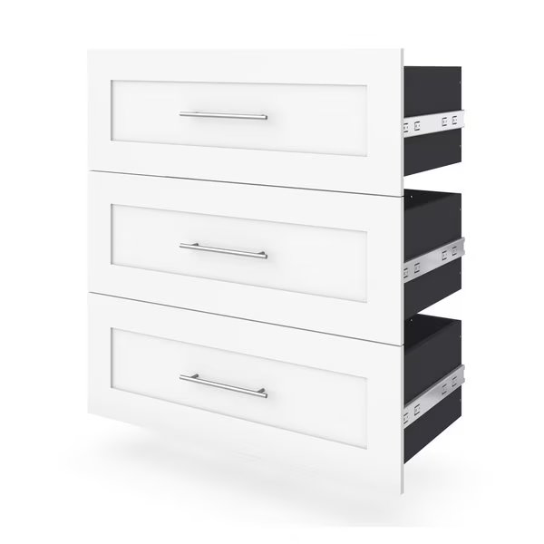 Bestar Pur 3 Drawer Set for Pur 36W Closet
Organizer in white, Bestar, Mfr#: 26161-000017